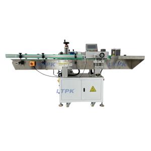 Automatic round bottle labeling machine, rolling labeling/clamping wrap around labeling