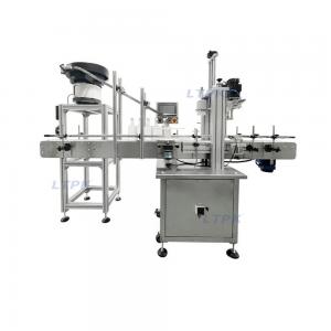 Automatic screw capping machine with cap feeding device