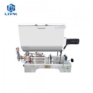 Pneumatic viscous liquid filling machine with mixing hopper Pneumatic viscous liquid filling machine with mixing hopper