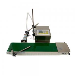 Single nozzle 5L/min magnetic pump filling machine with conveyor